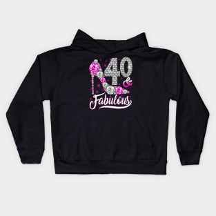 40 and Fabulous T-Shirt 40th Birthday Gift Women Kids Hoodie